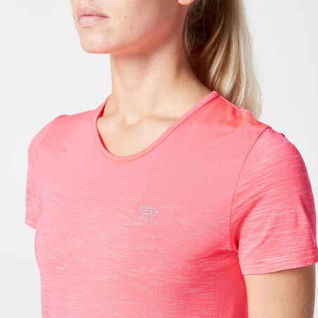 KIPRUN CARE KALENJI WOMEN'S RUNNING T-SHIRT - CORAL