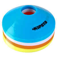 Flat Disc Markers 40-Pack (10 Blue, 10 White, 10 Red, 10 Yellow)