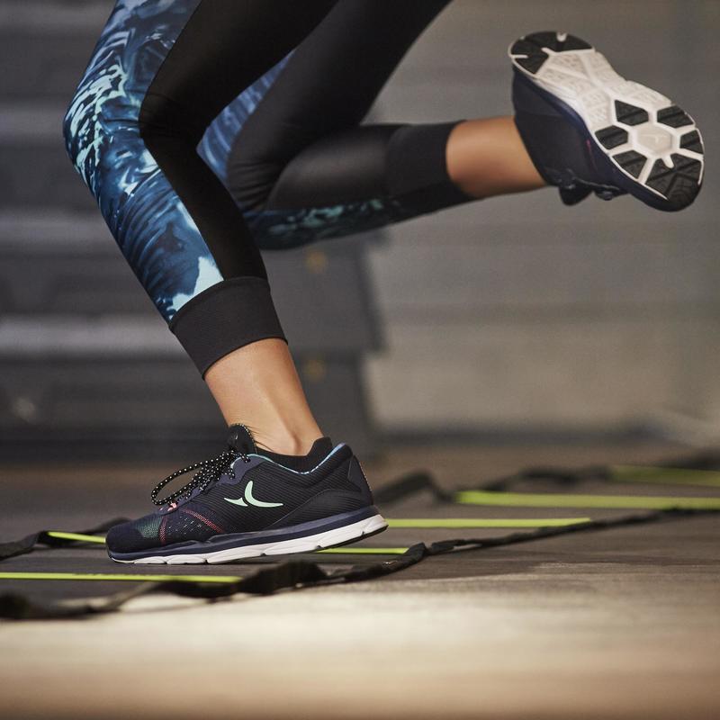 500 Fitness Kardiyo Ayakkabisi Kadin Mavi Yesil Domyos By Decathlon