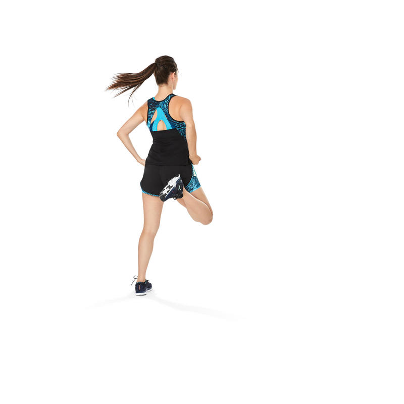 500 Fitness Kardiyo Ayakkabisi Kadin Mavi Yesil Domyos By Decathlon