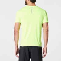 RUN DRY MEN'S RUNNING T-SHIRT - YELLOW