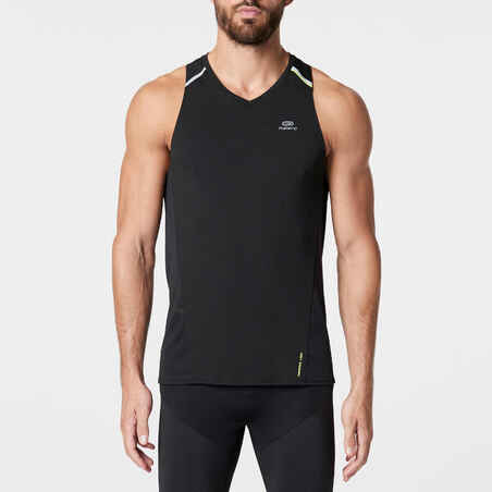 KIPRUN LIGHT MEN'S RUNNING TANK TOP LIGHT BLACK