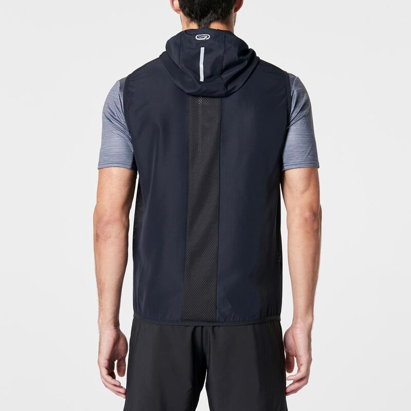 RUN WIND H MEN'S SLEEVELESS JACKET BLACK