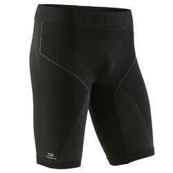 MEN'S SEAMLESS RUNNING/TRAIL TIGHT SHORTS - BLACK