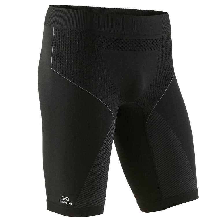 KIPRUN MEN'S SEAMLESS RUNNING/TRAIL TIGHT SHORTS - BLACK