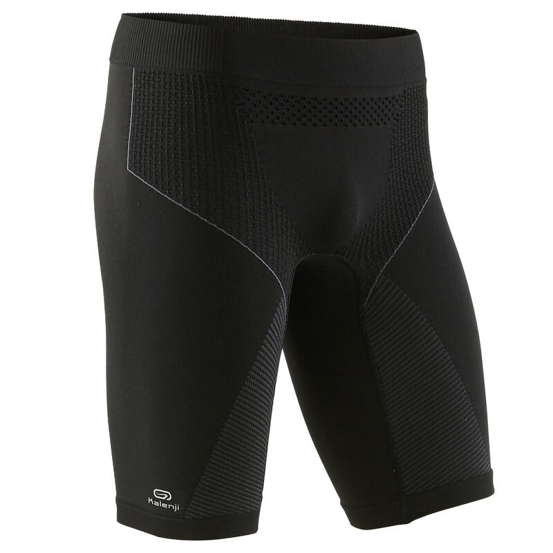 Mallas running cortas costuras Kalenji Kiprun negro | Decathlon