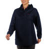 Women Half Zip Rain Jacket with Storage Pouch Navy Blue - NH100