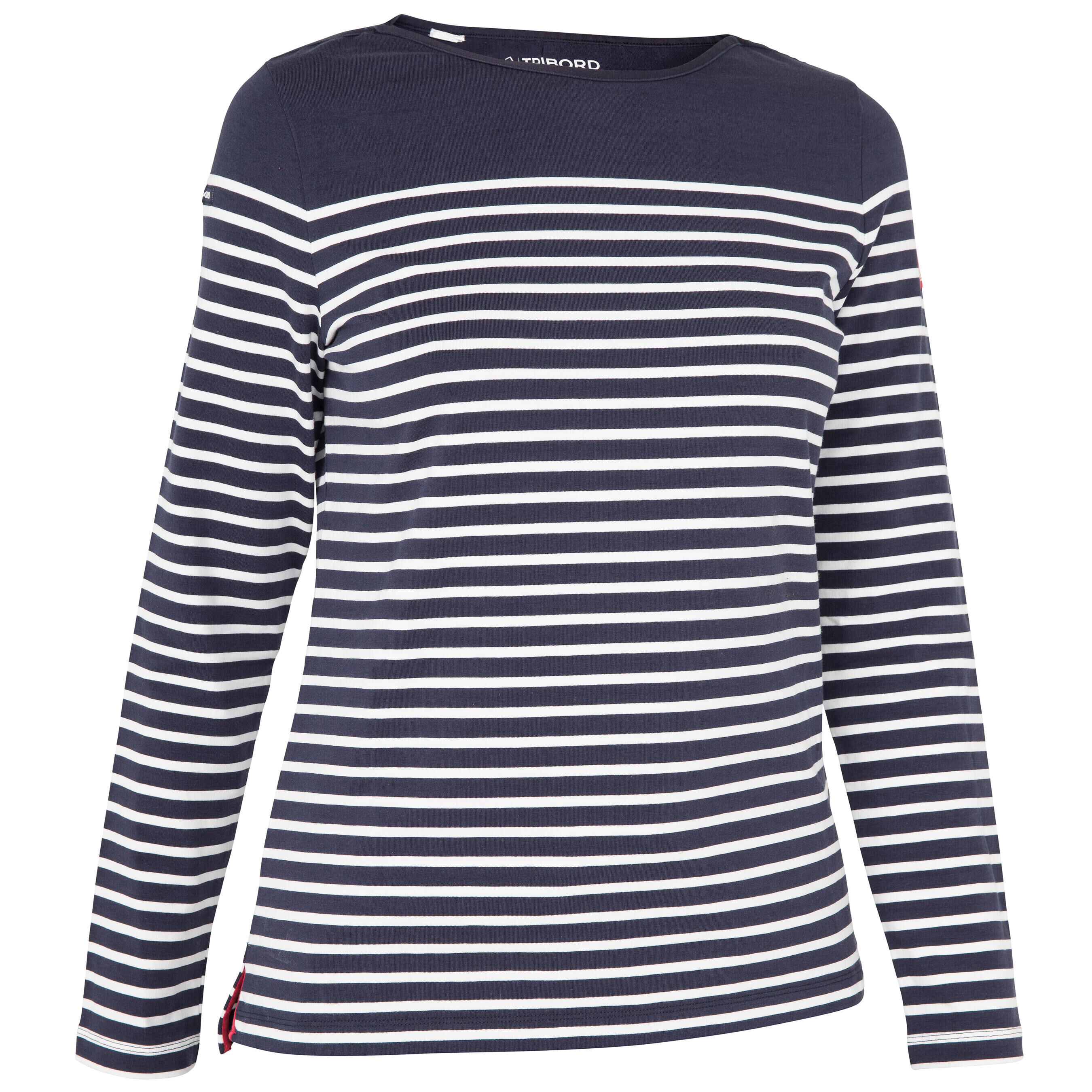TRIBORD Women's long-sleeved traditional sailing T-shirt 100 - Blue