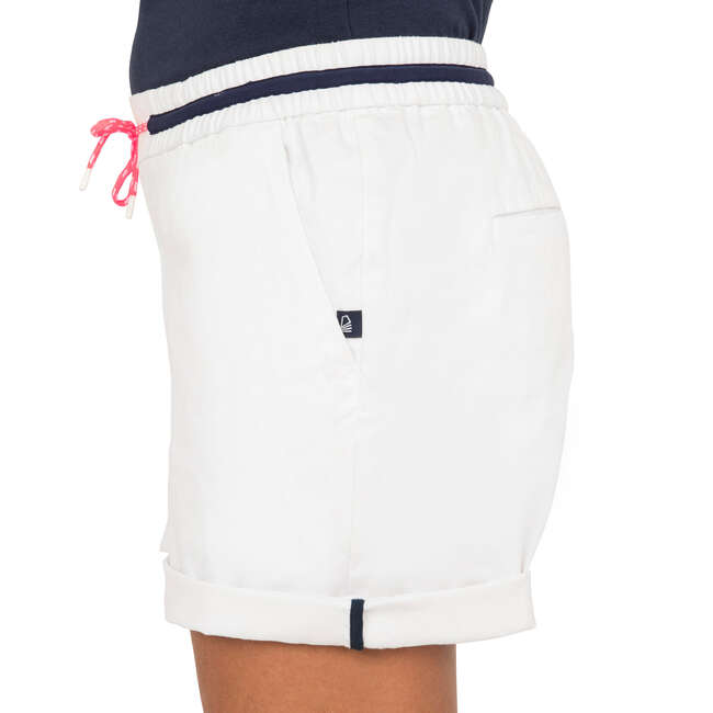 TRIBORD Sailing 100 Women's Rugged Sailing Shorts White...