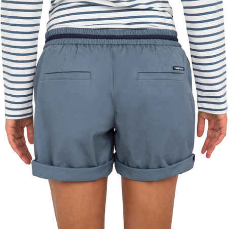 Pantalón Corto Vela Sailing 100 Mujer Gris