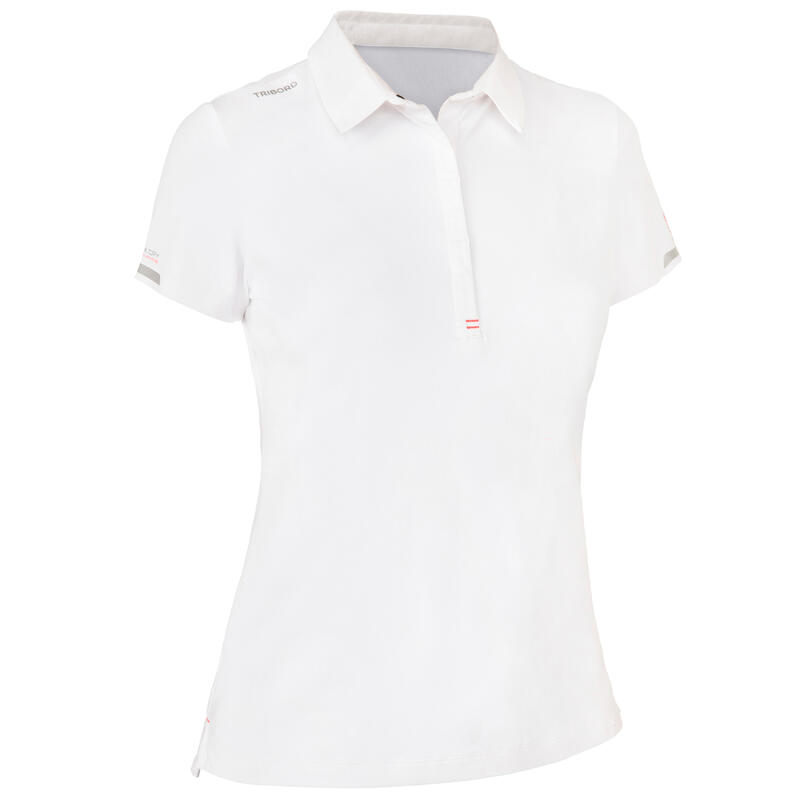 Polo de manga corta barco RACE mujer blanco Polo de manga corta barco RACE mujer blanco