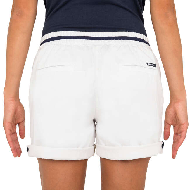 TRIBORD Sailing 100 Women's Rugged Sailing Shorts White...