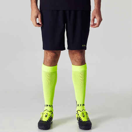 F500 Adult Football Shorts - Black and Yellow