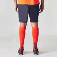 F500 Adult Football Shorts - Grey/Orange