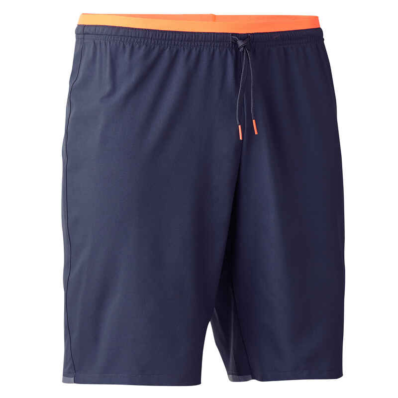 F500 Adult Football Shorts - Grey/Orange
