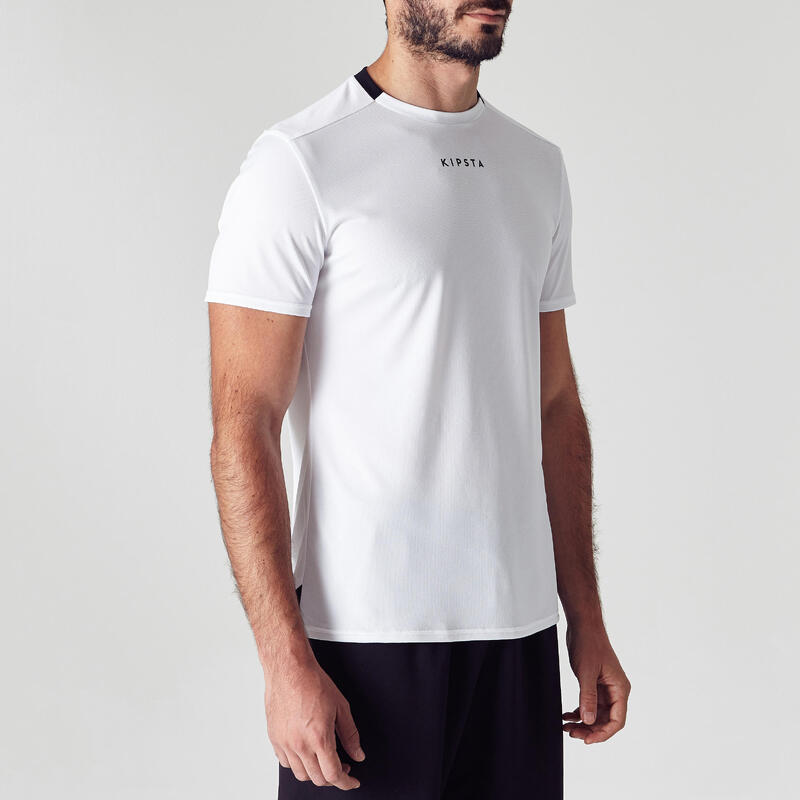 Camiseta de fútbol Adulto Kipsta F100 blanca