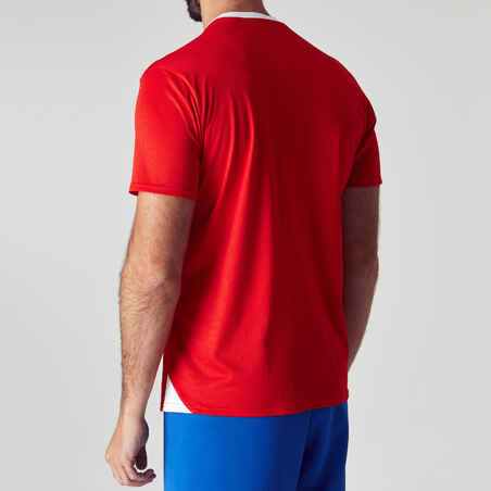 Futbolo marškinėliai suaugusiesiems „F100“, ekologiško dizaino, raudoni