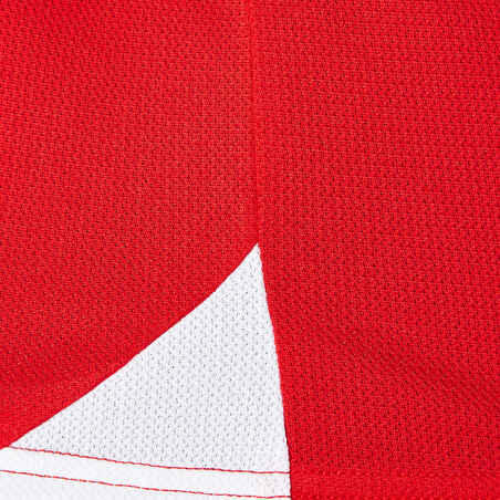 חולצת כדורגל בעיצוב ידידותי לסביבה F100 למבוגרים - אדום
