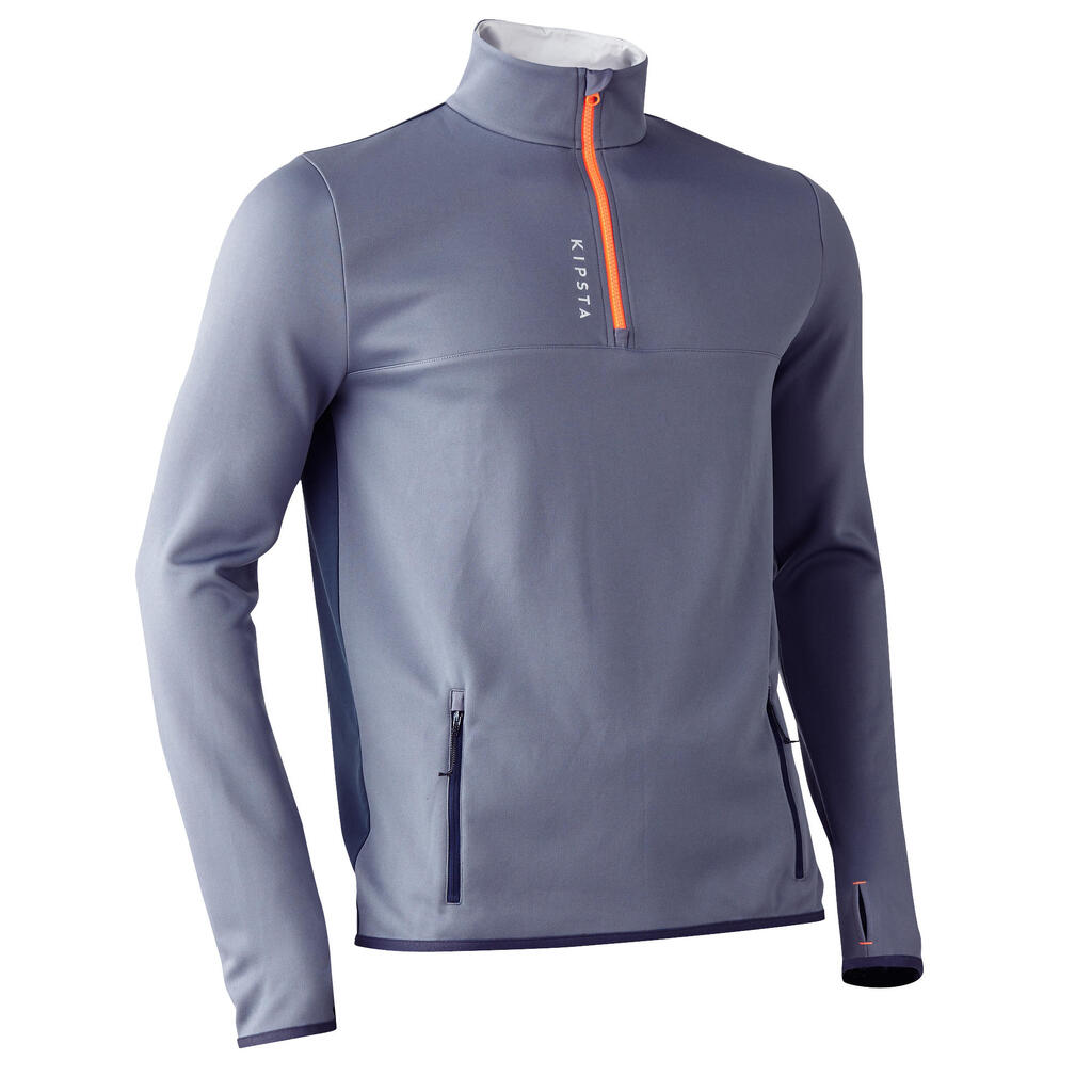 T500 Adult 1/2 Zip Training Sweatshirt - Grey