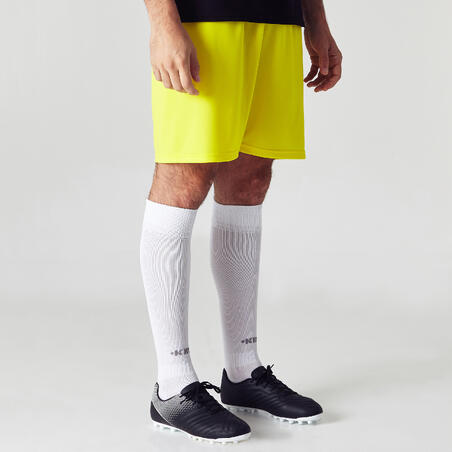 Žuti šorts za fudbal F100 za odrasle