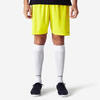 Short de football adulte F100 jaune