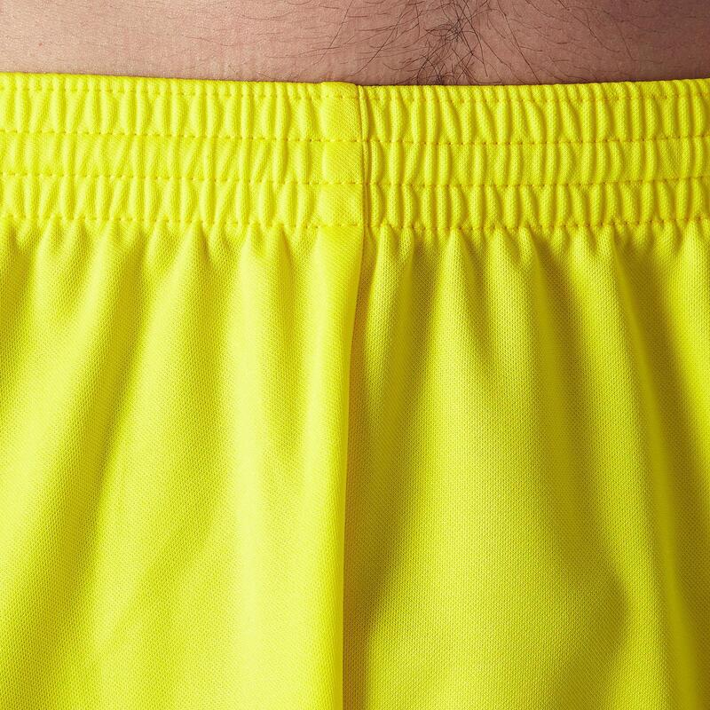 Short de football adulte F100 jaune