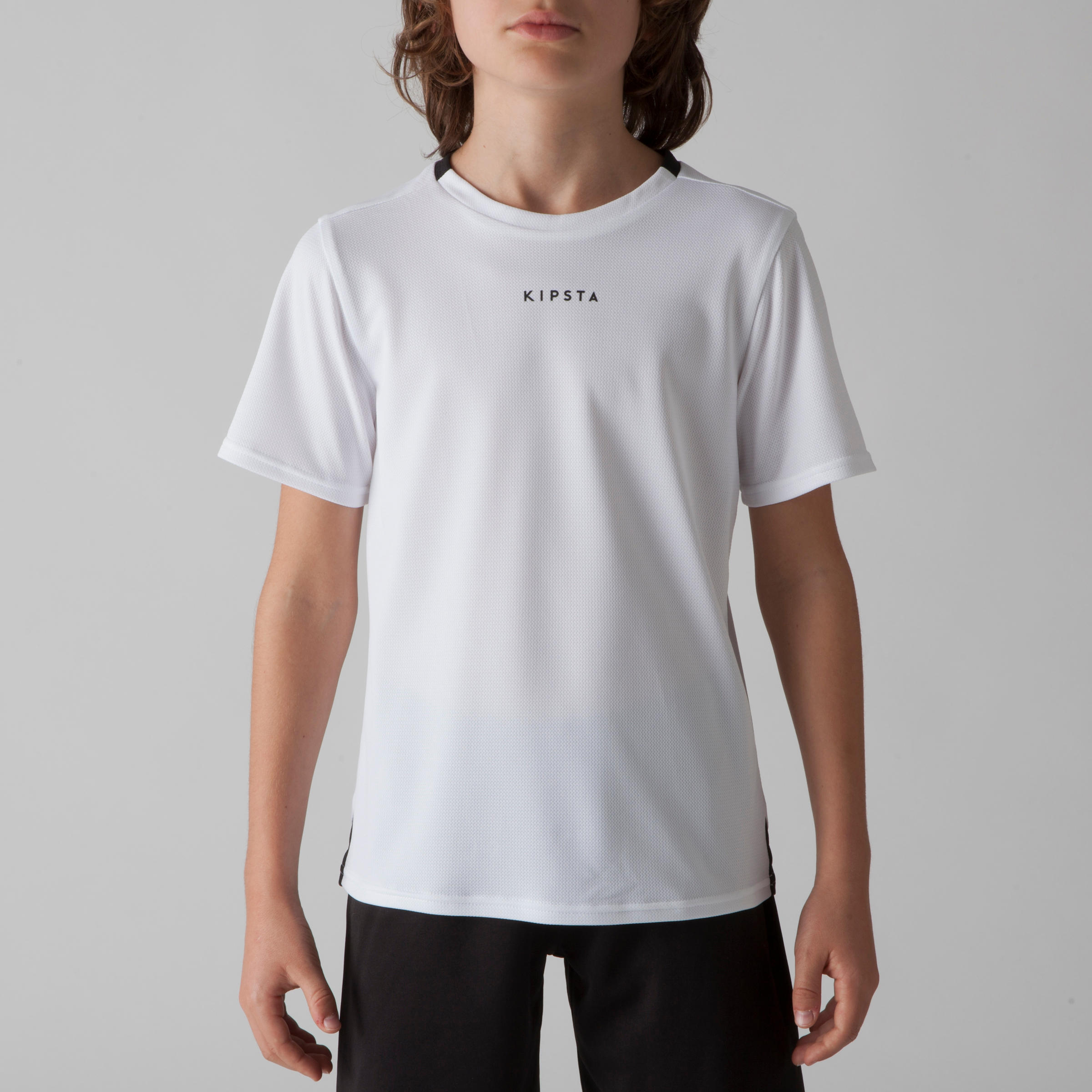 Playera de fútbol niños F100 blanco - Decathlon