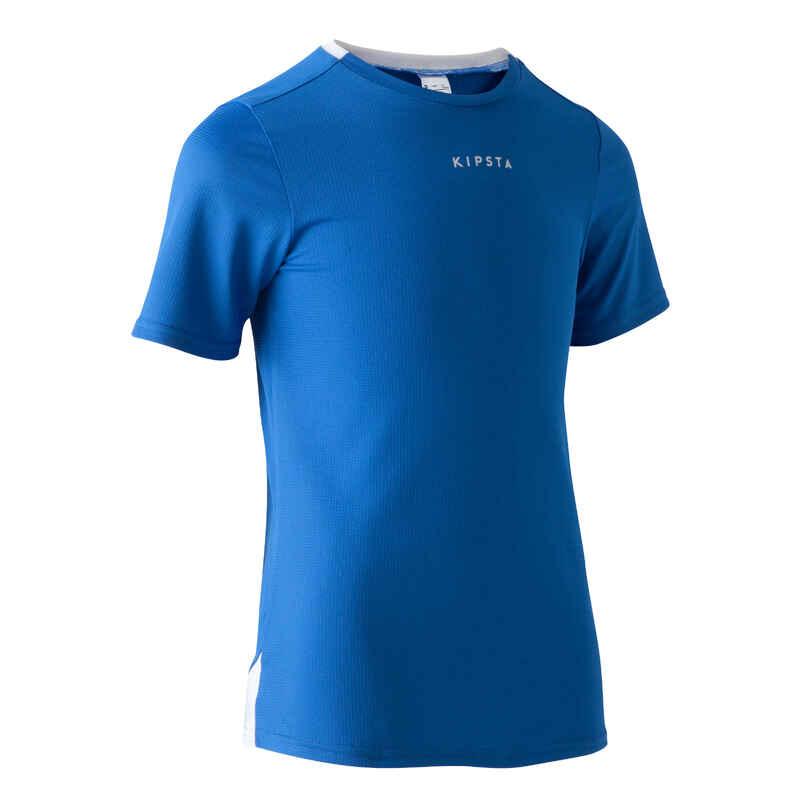 Kids' Football Shirt F100 - Blue - Decathlon