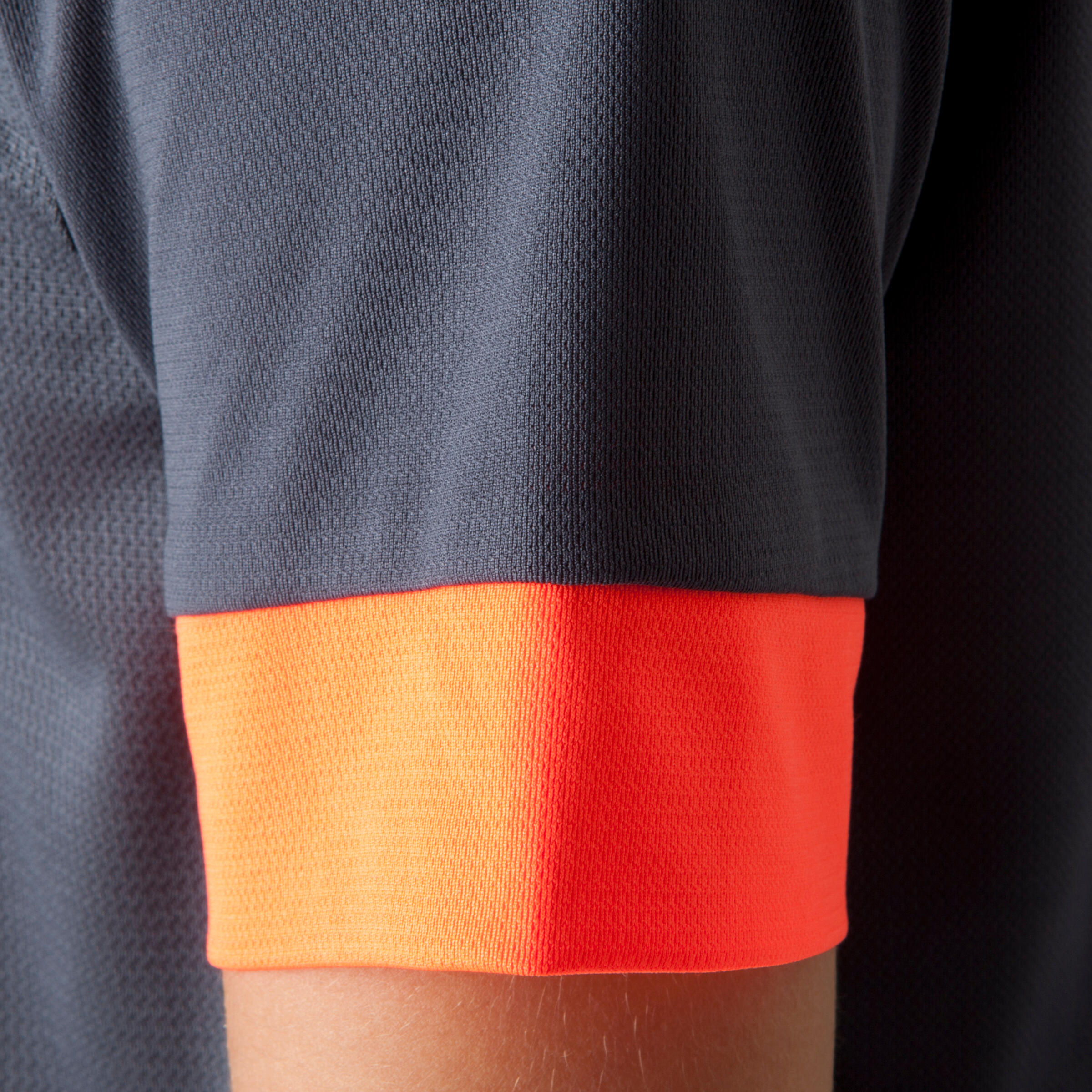 F500 Kids' Football Shirt - Grey/Orange 10/11