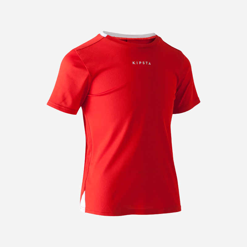 Kids' Football Shirt Essential - Red - Decathlon