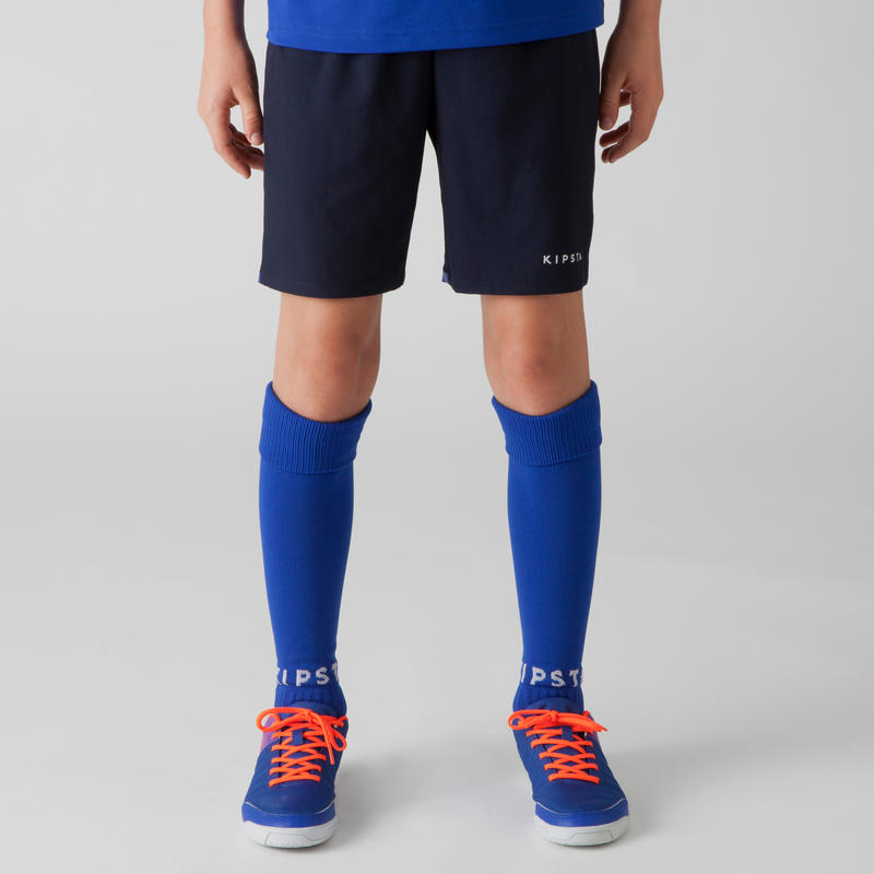 Short de soccer enfant F500 bleu marine et indigo Short de soccer enfant F500 bleu marine et indigo