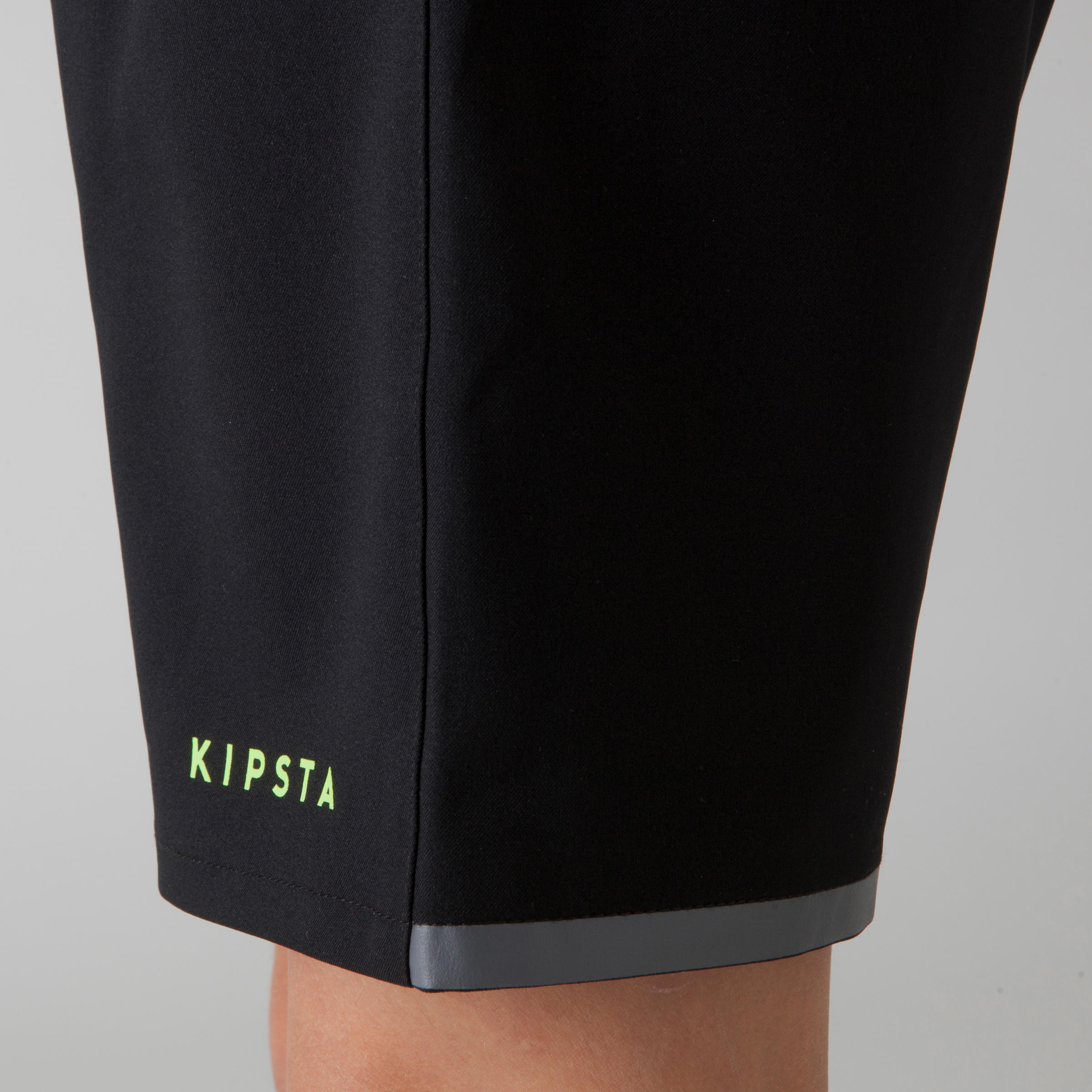 F500 Kids' Football Shorts - Blue/Black/Neon Yellow 7/10