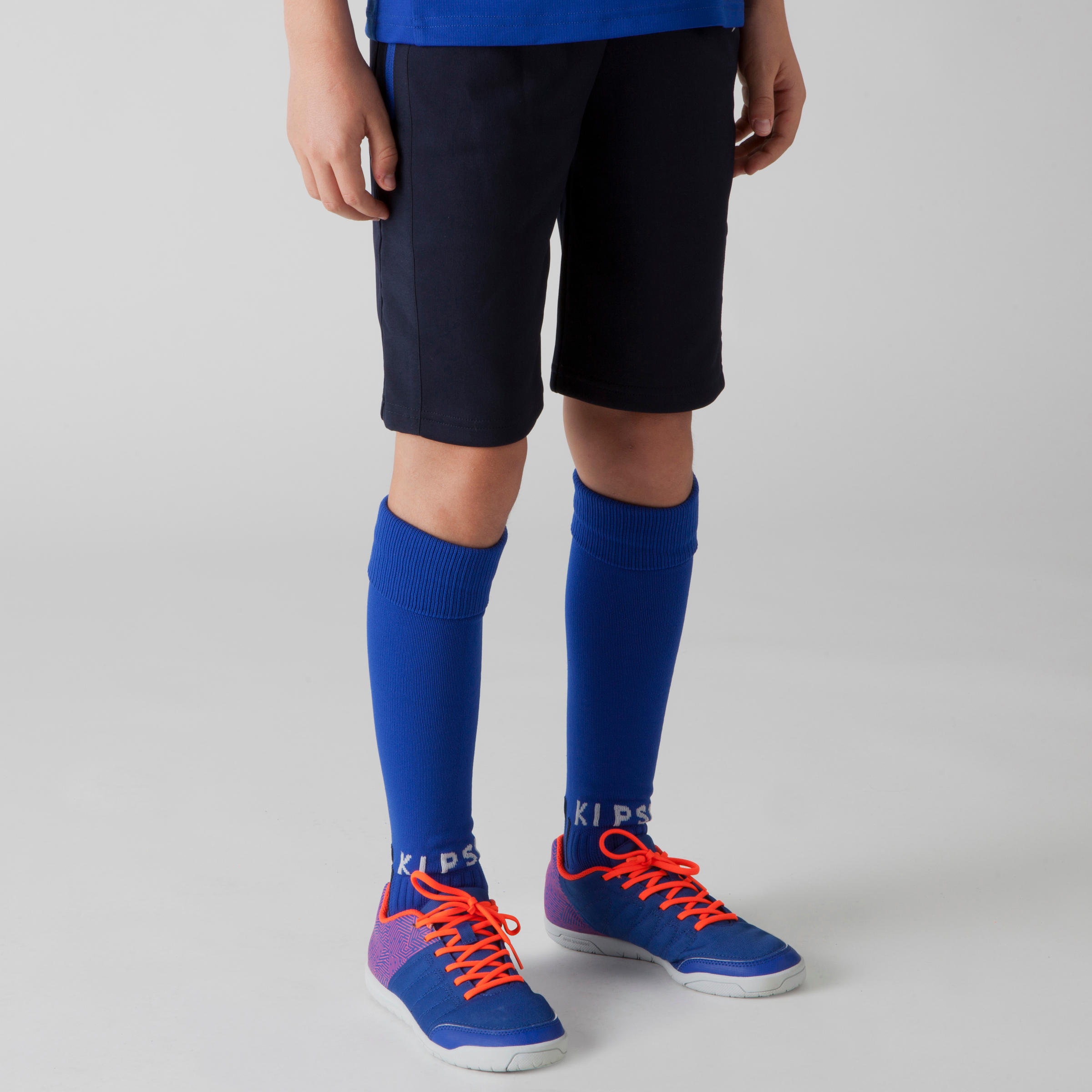 T500 Kids' Long Training Shorts - Navy Blue 3/10