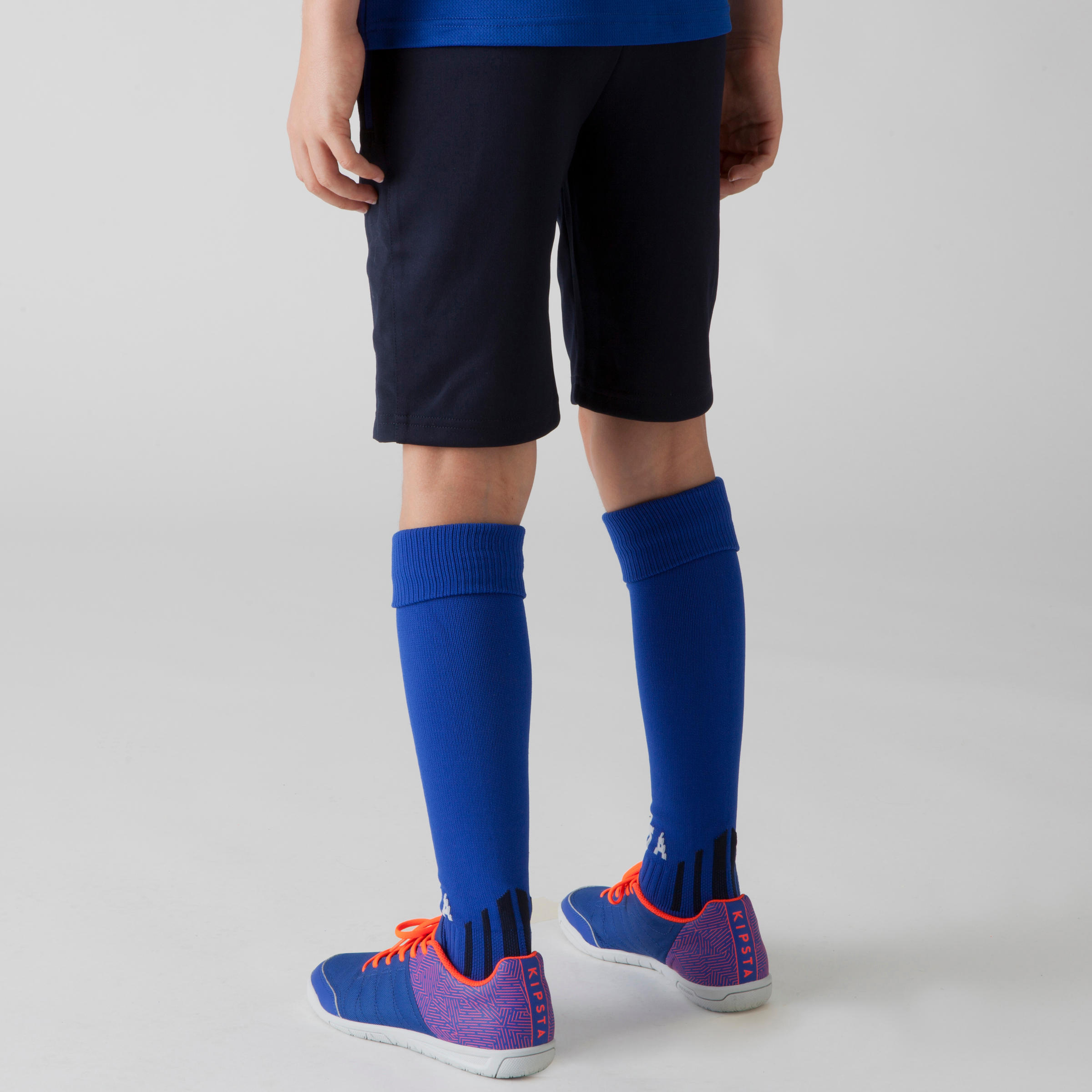 T500 Kids' Long Training Shorts - Navy Blue 5/10