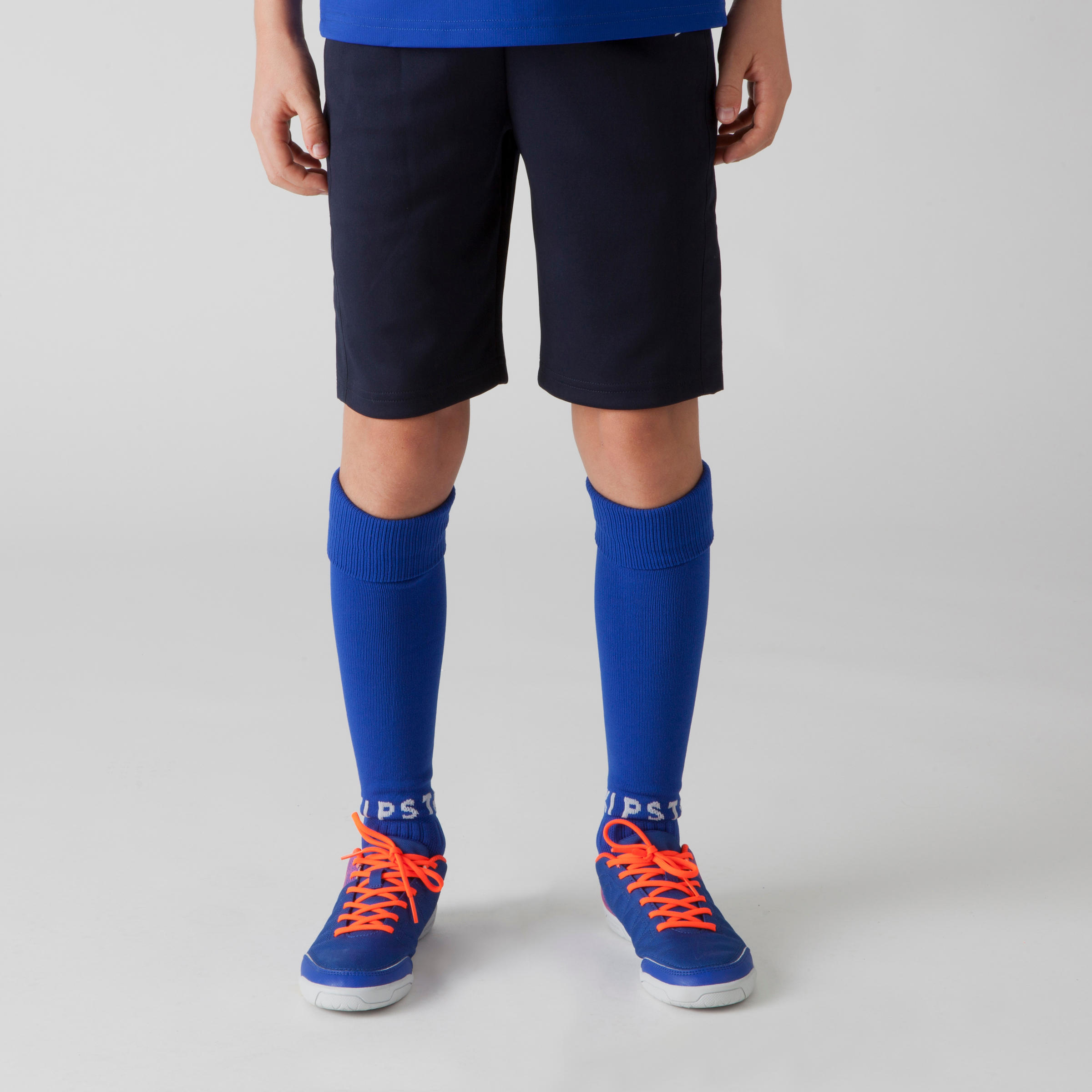 T500 Kids' Long Training Shorts - Navy Blue 2/10
