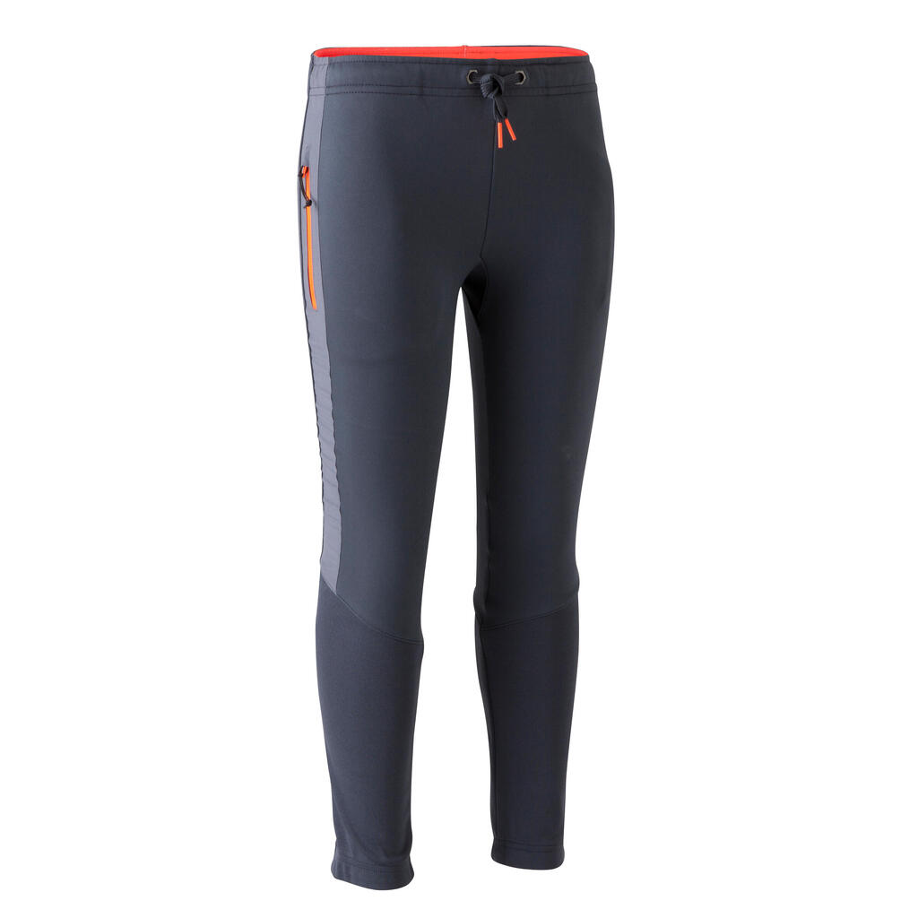 Trainingshose Fussball TR500 Kinder grau/orange