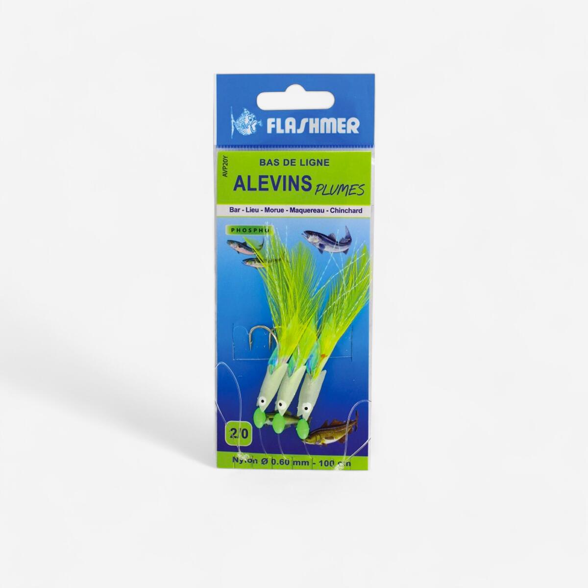 Bas de ligne Alevins phosphorescents 3 hameçons pêche en mer