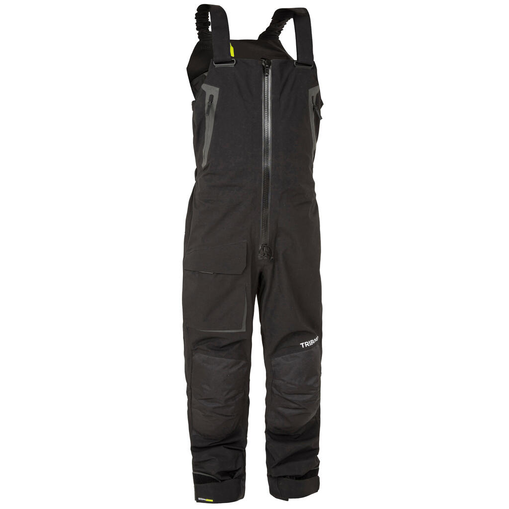 Men's Sailing Waterproof Salopettes Offshore 900 - Black