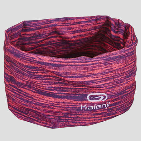 KALENJI RUNNING MULTI-PURPOSE HEADBAND MOTTLED PINK