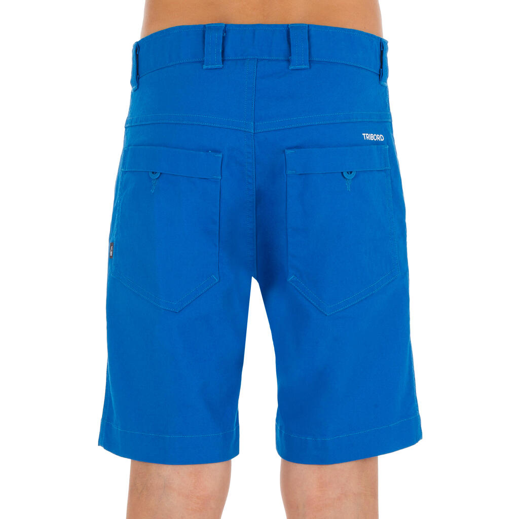 Boys' Sailing Shorts SAILING 100 Grey Blue