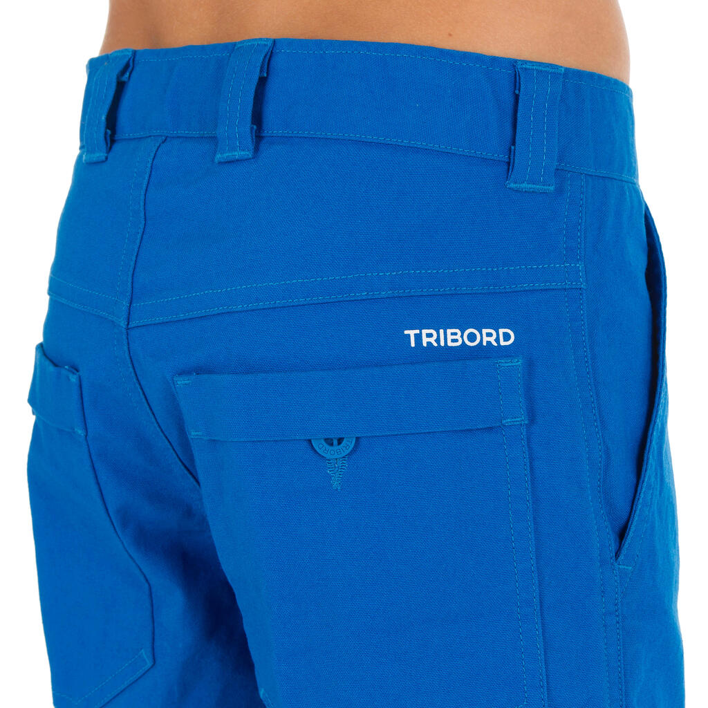 Segelshorts Bermudashorts Kinder - Sailing 100 grau/blau