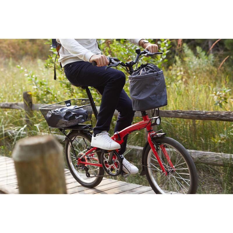 Opvouwbare fietstas voor vouwfiets grijs 10 l