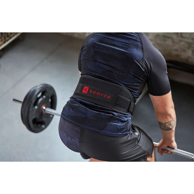DOMYOS Weight Training Lumbar Belt Polyester Decathlon