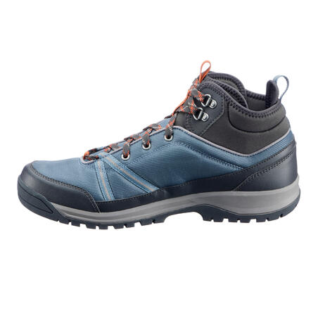 men's waterproof hiking boots nh150 mid wp carbon grey