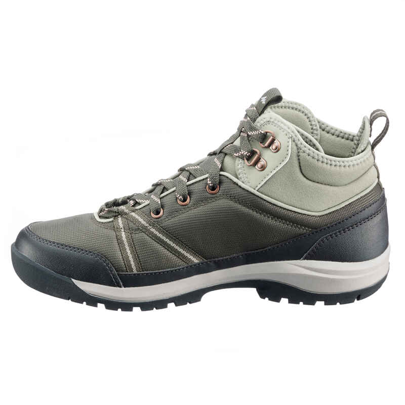 Wanderschuhe Naturwandern NH150 halbhoch wasserdicht Damen khaki Wanderschuhe Naturwandern NH150 halbhoch wasserdicht Damen khaki