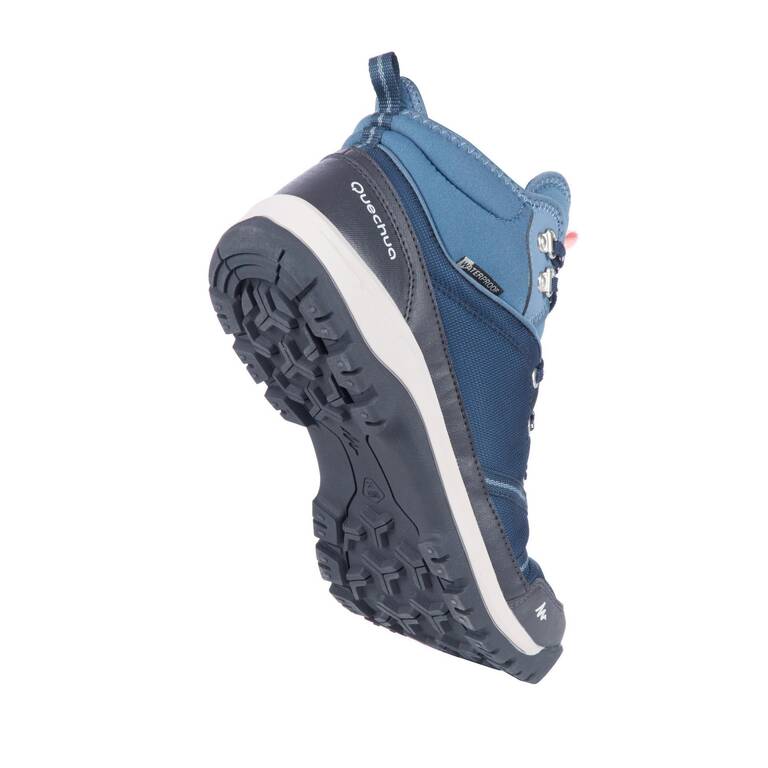 Sepatu Hiking Wanita NH100 Mid Anti Air - Hitam