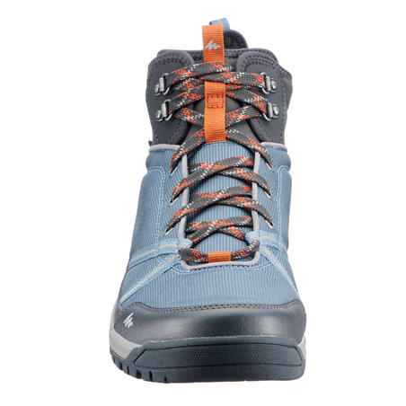 men's waterproof hiking boots nh150 mid wp carbon grey