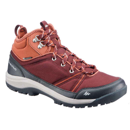 
      Wanderschuhe Naturwandern NH150 Mid wasserdicht Damen rot
  