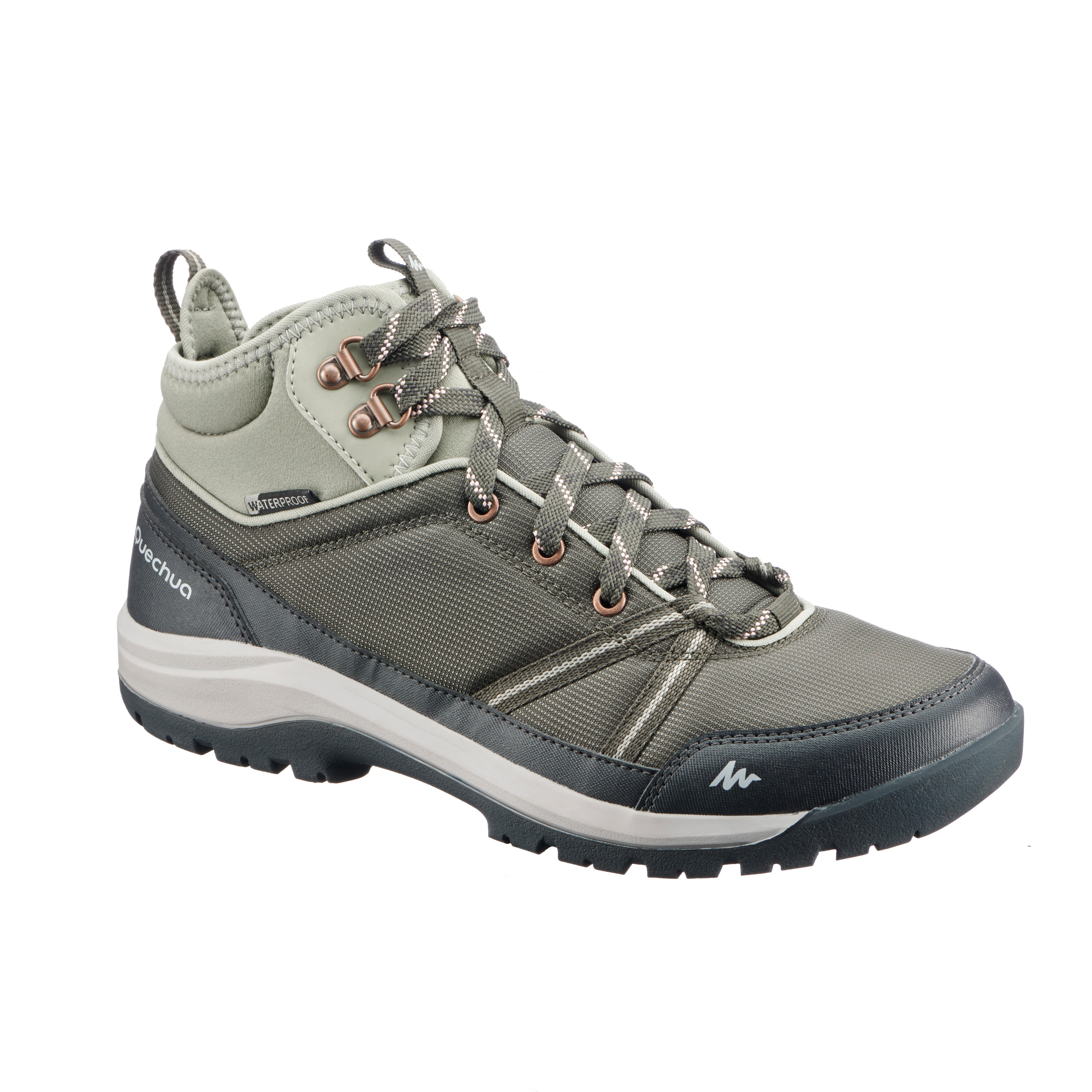 Botas de monta a y trekking impermeables Mujer Quechua NH150 Mid