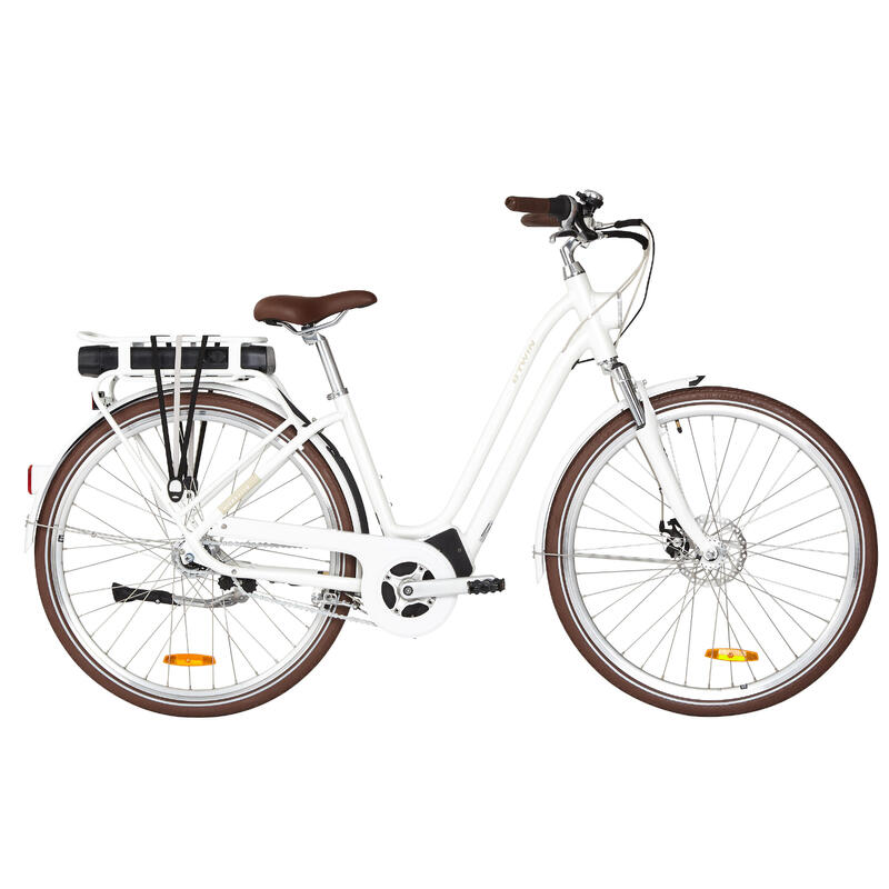 fiets / E-bike dames Elops 920 stadsfiets laag frame wit | ELOPS | Decathlon.nl